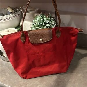 Longchamp Elegant Red Tote Bag